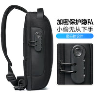 Men's Anti-theft Shoulder Crossbody Bag with USB Port