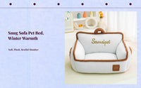 Warm Dog Bed, Removable Pad, Calming Pet Sofa
