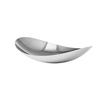 Stainless Steel Fruit Bowl Polished Boat-Shaped Bowl Oval for Dining Table