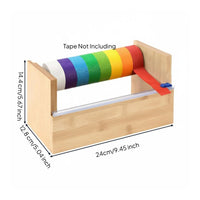 Wooden Desktop Tape Dispenser Sturdy Office Supply Cute Design