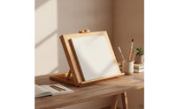Portable Wooden Tabletop Easel Compact Tabletop Painting Easel Easy to Store Drawing Stand Stable for Artists, Students, Beginners, Home Workspace, Studio, Classroom