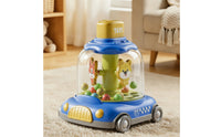 Sensory Push Toy Car with Beads Interactive Press and Rotate Toy Educational for Babies, Toddlers, Floor Play, Playroom