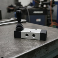 5 Way Pneumatic Hand Lever Valve Grip-Friendly Lever Valve with Fittings Compact 3 Position for Mechanics