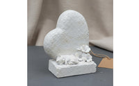 Heart Pet Memorial Stone Handmade Look Kitten Grave Marker Indoor Outdoor Use