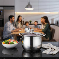 Stainless Steel Micro Steam Cooker Uncoated Micro Steam Cooker Easy to Clean Versatile Steamer Pot for Home Use