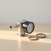Tri-Clamp Ball Lock Spunding Valve Easy to Clean Spunding Valve with Gauge Closed Beer Transfer Brewing Equipment Compact for Homebrewers