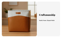 Rectangular Textile Box with Handles Multi-Purpose Two-Tone Textile Box Foldable
