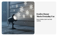 Waterproof Snowflake Light Display Light High Brightness Christmas Light Light Display Weather Resistant Decorative Lighting Festive Atmosphere for Families, Homeowners, Party Hosts, Garden, Yard, House Exterior, Indoor