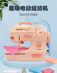 Educational Electric Sewing Machine Toy with Light for Kids Pretend Play