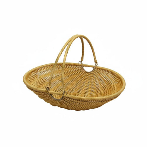 Woven Plastic Basket Multi-Purpose Rattan Design Tote Bag Multifunctional