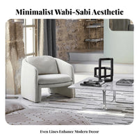 Upholstered Armchair Natural Simplicity Aesthetic Upholstered Tub Chair Designer Design Padded Armrests for Readers, Living Room