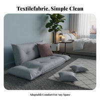 Armless Low Sofa synthetic Fabric Upholstery Lounge Seat Modern Minimalist design Thickly Padded for Students, Teenagers