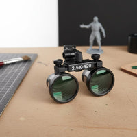 Model Painting Loupe High Precision Head-Mounted Enlarging Glasses Interchangeable Lenses Headband Loupe for Miniature Painters, Hobbyists