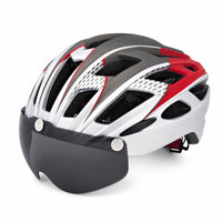 Streamlined Bike Helmet with Visor Aerodynamic Cycle Helmet with Visor Ventilated Protection for Mountain Biking