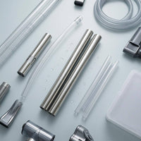2 Pieces Stainless Steel Tube Cylindrical Vacuum Extension Wand Long-Lasting