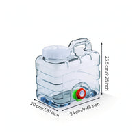 Water Storage Bucket with Spigot Transparent Water Container with Spigot Square for Campers, Journeyers, Camping, Road Trips