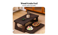 Tatami Table Easy Assembly Japanese Tea Table Rounded Edges Living Room Furniture for Balcony