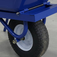 Wheelbarrow High Capacity Single Wheel Wheelbarrow Utility Cart for Farmers, Workers, Farm, Orchard