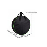 Tool Storage Bag Contrast Piping Zippered Tool Bag Black