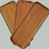 Acacia Wood Oval Serving Tray for Tea, Snacks, and Steak