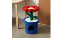Flower-Pot Cat House Cylindrical Base Flower-Pot Cat House Tree Soft-Covered Cover Animal Furniture