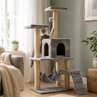 Multi-Level Feline Tree Hanging Feline Sling Pet Furniture Stable