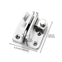 Stainless Steel Door Latch, No-Drill Barrel Bolt, Rust-Resistant Lock, Security for Wooden Doors, Cabinets, Gates