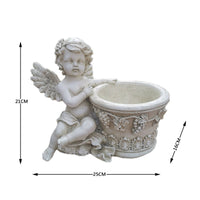 Angel Planter Decorative Angel Flower Pot Cottage-Style for Garden, Tabletop