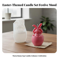 Easter Bunny Candle Form Reusable 3D Bunny Candle Form Easy to Deform Crafting Supply for DIY Enthusiasts, Kids, Holiday Decoration, Gift Making