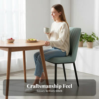 Channel Tufted Side Chair High-Resilience Cushion for Kitchen, Bedroom, Adults