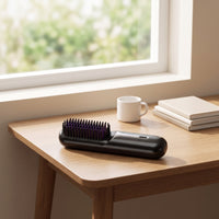 Rechargeable Cordless Hair Straightener Brush Mini Cordless Straightening Brush Ionic Lightweight for Travel