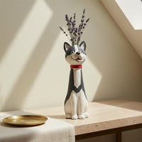 Dog-Shaped Vase Cute Dog Vase Resin Material for Desk, Office