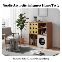 Nordic design aesthetic mist-likeShaped bookshelf Space-Saving Multi-Tier Shelving unit distinctive Design Storage Cabinet sturdyDuty for Apartment Dwellers, Book Lovers, homeowners, Bedroom, Living Room