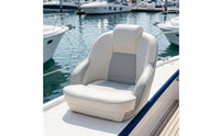 Pilot's Bucket Seat High-Back Helmsman Seat Extended-Use Comfort for Captains, Anglers, Yachts