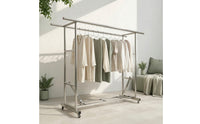 Freestanding Clothes Drying Rack Mobile Drying Rack with Wheels Sturdy Furniture Stable for Balcony