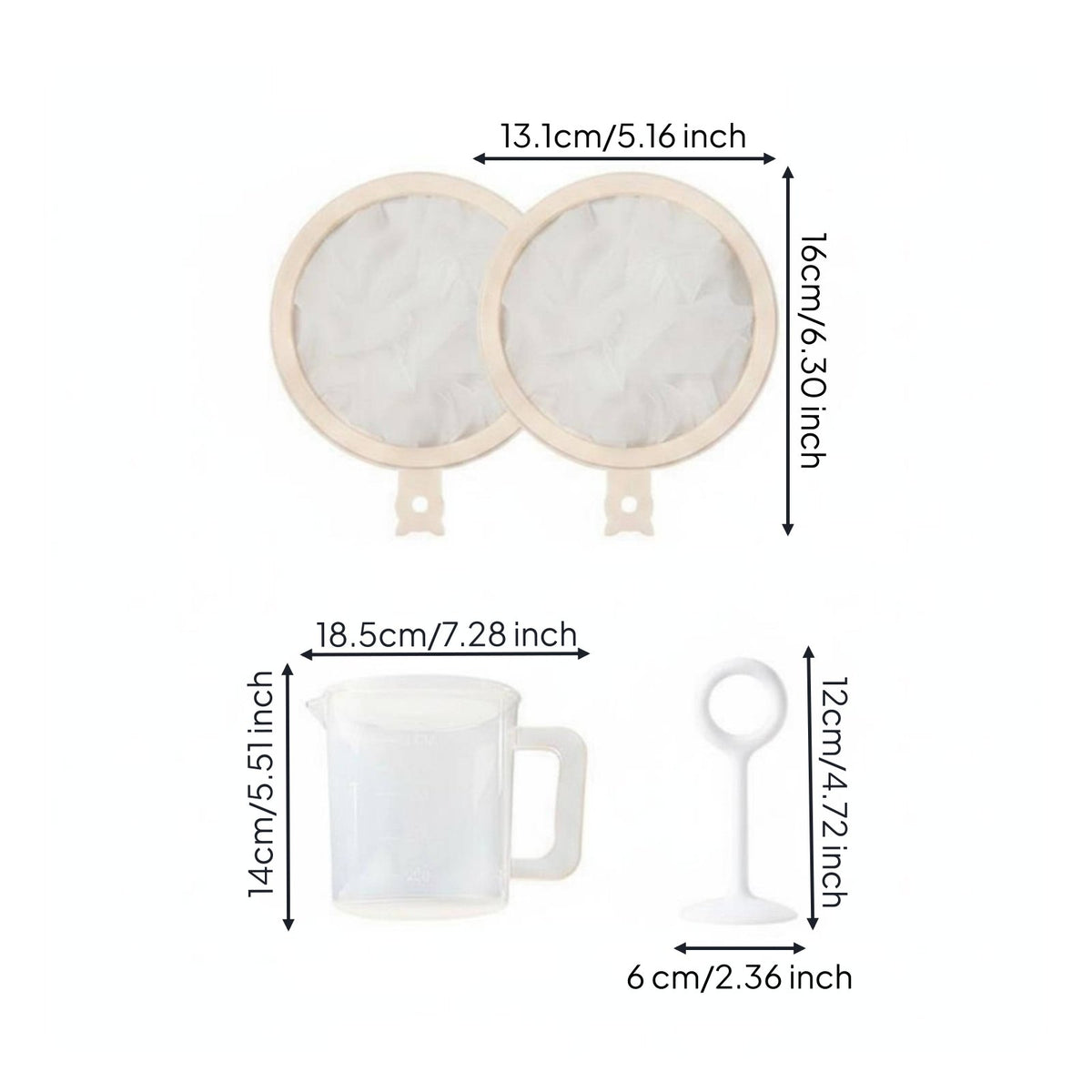 Greek Yogurt Strainer Versatile Soy Milk Pitcher Easy to Pure Whey Separator for Refrigerator