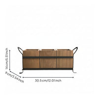 Cutlery Holder with Handle 3-Compartment Utensil Holder with Handles Space