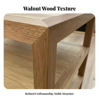 Solid Wood Audio Rack Sturdy Construction Walnut Stereo Cabinet Stable Load-Bearing Audiophile Equipment Rack for Home Theater, Listening Room