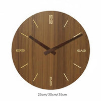 Round Wooden Wall Timepiece Minimalist Wood Wall Timepiece Slim Markers