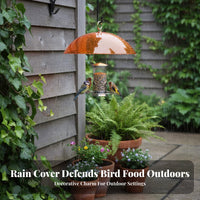 Hanging birds Feeder Dome Weatherproof birds Feeder rain cover Multipurpose Hanging Canopy Cover for Garden, Yard, Patio