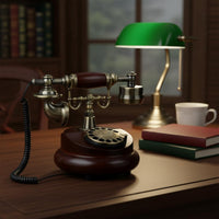 Vintage Rotary Phone Corded Retro Rotary Mechanism Telephone Hands-Hands-Off