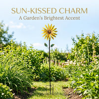 Solar Wind Spinner Outdoor Metal Garden Windmills Layer Decor with Stake, 160cm Tall Patio Yard Sculpture