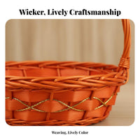 Handled Woven Basket multipurpose Handled Gathering Basket multipurpose
