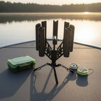 Rotating Fishing Rod Stand 360 Degree Rotation for Tackle Shop, Garage, Anglers