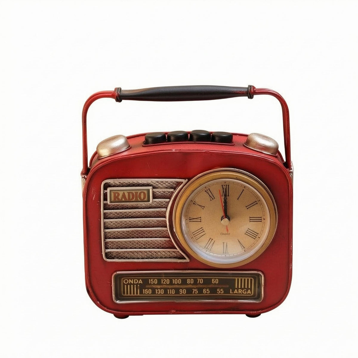 Retro Radio Ornament Distressed Finish Home Decor for Desk, Cabinet