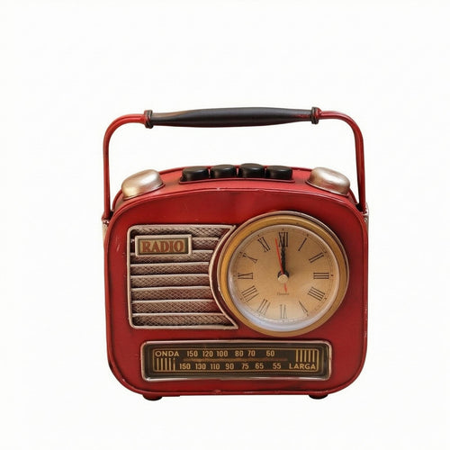 Retro Radio Ornament Distressed Finish Home Decor for Desk, Cabinet