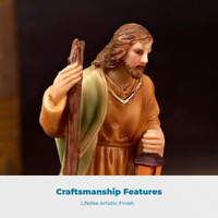Christmas Nativity Scene Figurine Set Tabletop Display Holiday Decoration Small Size Vivid Details for Families, Mantel, Bedroom