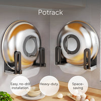 Wall-Mounted Kitchen Organizer Rack, Pot Lid Holder