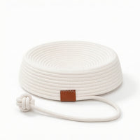 Pet Bed with Toy Ball Breathable Woven Cat Nest Scratch-Resistant for Kittens