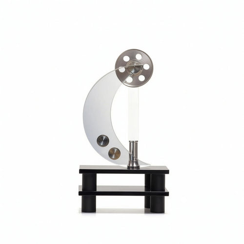 Crystal Geometric Statue Minimalist Crystal Sculpture with Base Clear Tabletop Ornament for Living Room, Bookshelf
